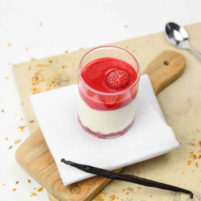 Budwig Creme mit Himbeeren