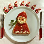 Weihnachtsmann-Pizza