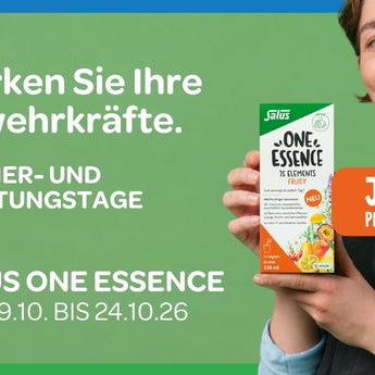 Probieren Sie vom 19. bis 24. Oktober Salus One Essence 75 Elements Fruity sowie Intense