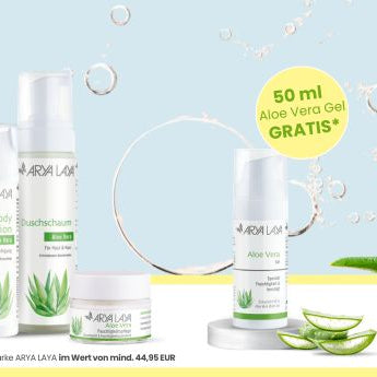 ARYA LAYA-Produkte im Wert von mind. 33.95 Euro kaufen und ein Aloe Vera Gel (50 ml) gratis erhalten