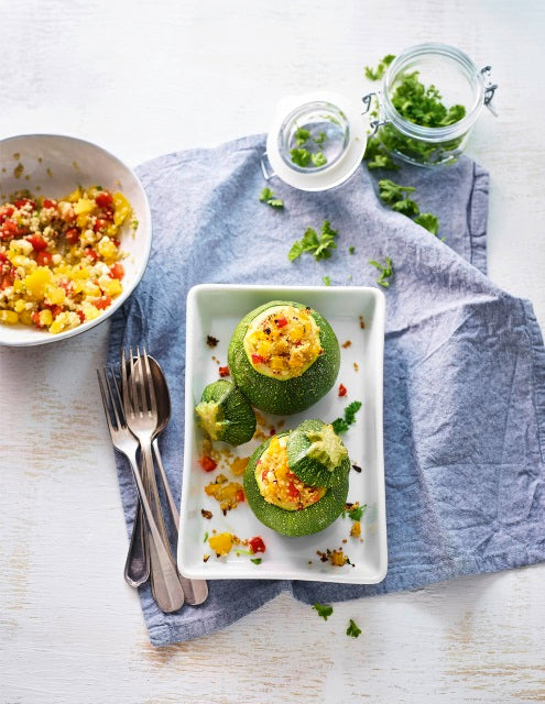 Gefüllte Zucchini aus dem Ofen