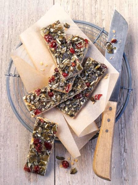 Kürbiskern-Knacker mit Cranberries