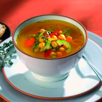 Vegane Minestrone mit Kichererbsen