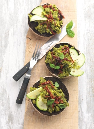 Portobelli mit Pistazienfüllung