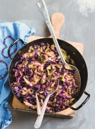 Wirsing-Rotkohl-Gemüse mit Zimt