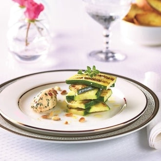Zucchini mit Ziegenkäsenocken