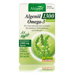 Alsiroyal - Algenöl 1300 Omega-3 Kapseln, 30 Kaps.