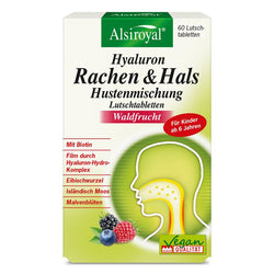 Alsiroyal - Hyaluron Rachen & Hals Hustenmischung Waldfrucht, 60g