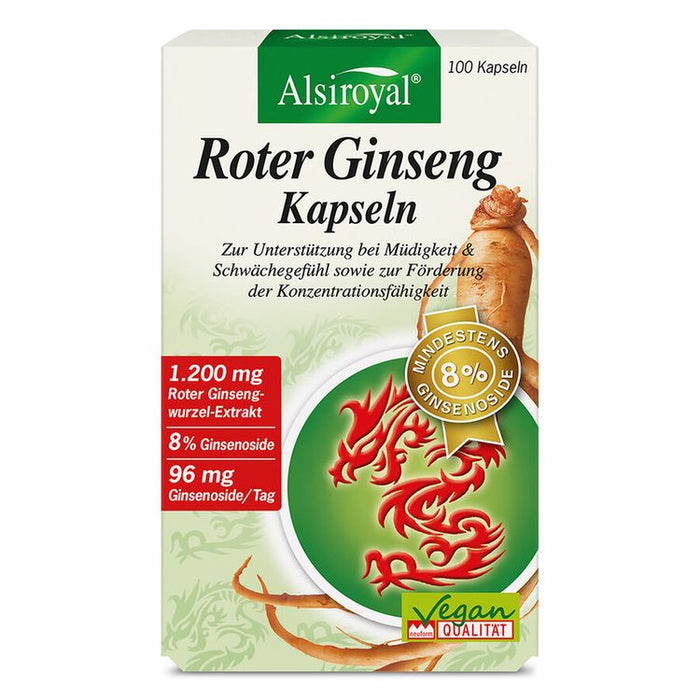 Alsiroyal - Roter Ginseng Kapseln, 100 Kaps.