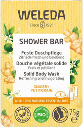 Weleda - Feste Duschpflege Ginger + Petitgrain, 75g