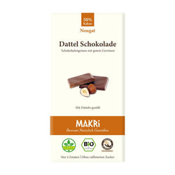 Makri - Bio Dattel Schokolade - Nougat 50%, 85g