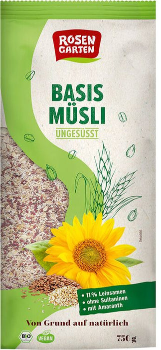 Rosengarten - Basis-Müsli ungesüßt, 750g