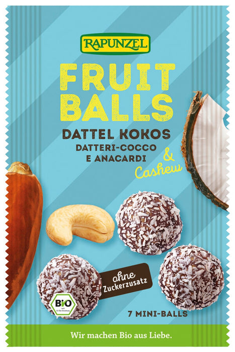 Rapunzel - Fruit-Balls Dattel-Kokos & Cashew, 49g