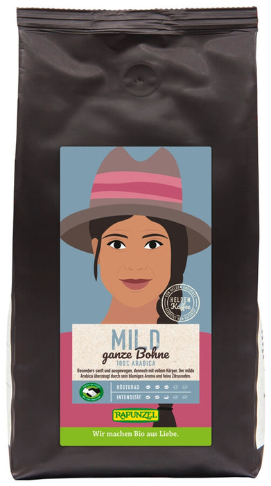 Rapunzel - Heldenkaffee Mild, ganze Bohne HIH bio, 500g
