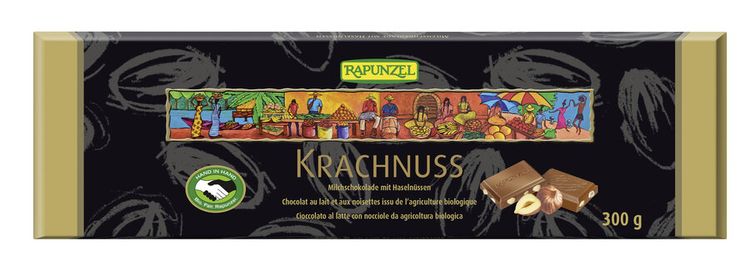 Rapunzel - Vollmilch Schokolade Krachnuss, HIH, 300g