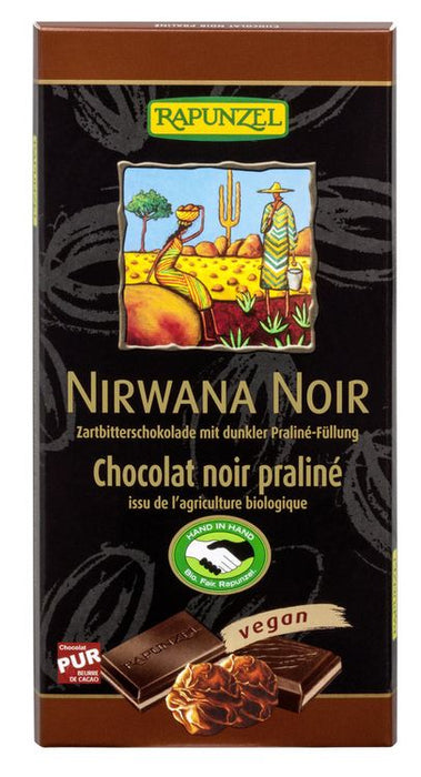 Rapunzel - Nirwana Noir 55% mit dunkler Praliné-Füllung HIH bio 100g