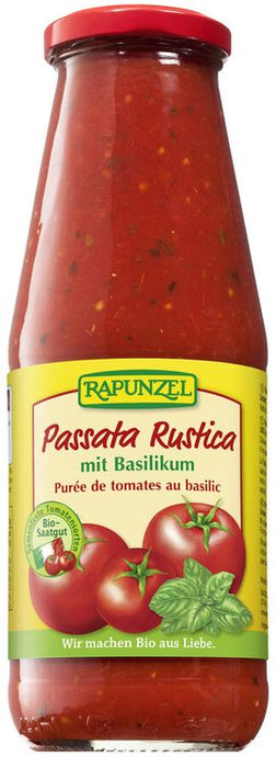 Rapunzel - Passata Rustica mit Basilikum, 680g