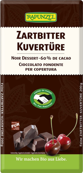 Rapunzel - Zartbitter Kuvertüre HIH, 200g