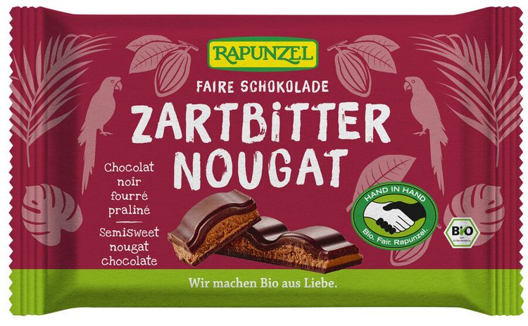 Rapunzel - Zartbitter Schokolade Nougat bio 100g
