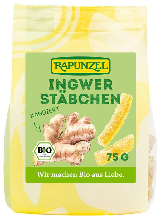 Rapunzel - Ingwerstäbchen kandiert, 75g