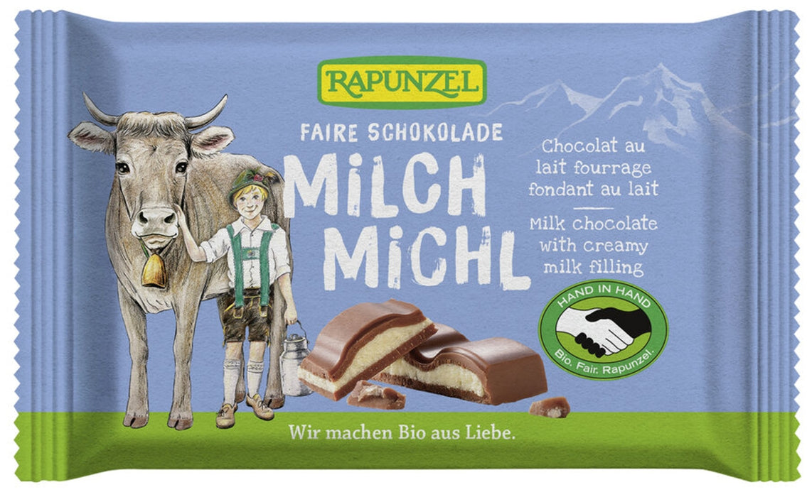 Rapunzel - Milch Michl Schokolade mit Milchfüllung HIH bio, 100g