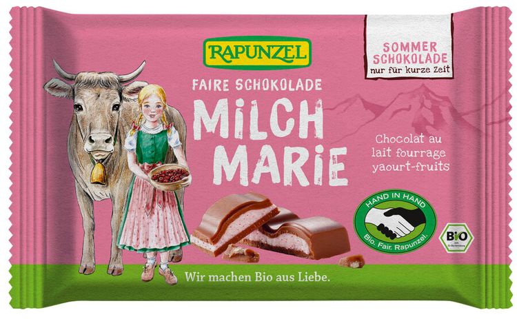 Rapunzel - Milch Marie Schokolade mit rote Beeren-Joghurt-F, 100g