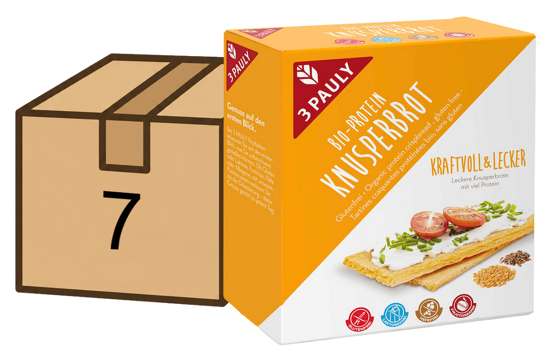 Bio-Protein Knusperbrot, glutenfrei, Bundle mit 7 Stück, 100g