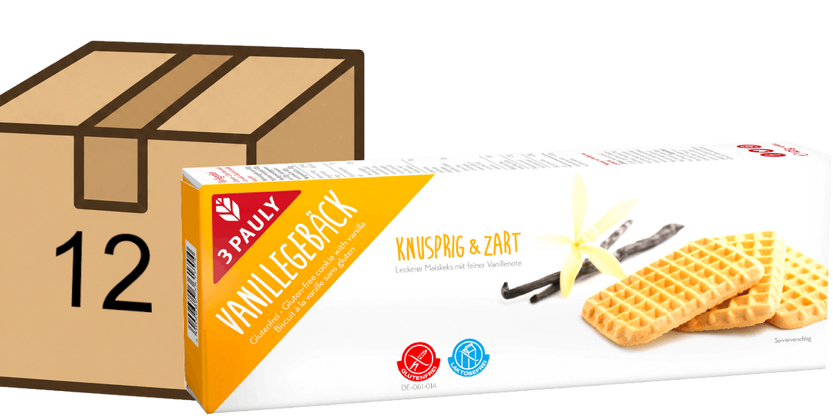 Vanillegebäck Maiskeks mit feiner Vanillenote 12er Bundle, 125g