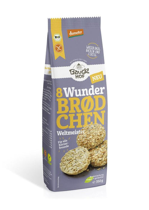 Bauck - Wunderbrödchen Weltmeister, glutenfrei bio 350g