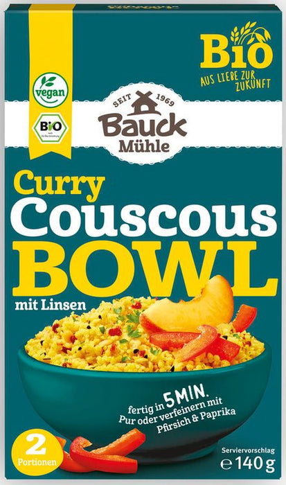 Bauck Mühle - Couscous Bowl Curry mit Linsen Bio, 140g