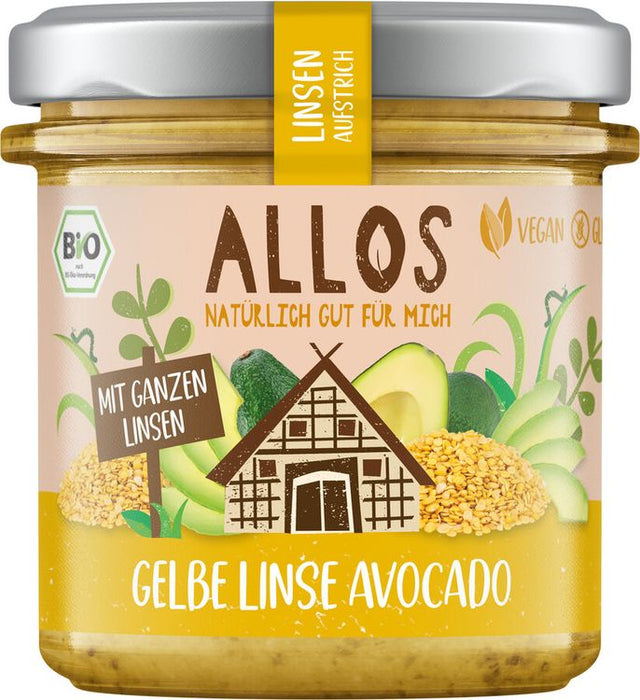 Allos - Linsen-Aufstrich Gelbe Linse Avocado bio 140g