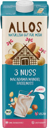 Allos - 3 Nuss Macadamia Mandel Haselnuss Drink bio, 1l
