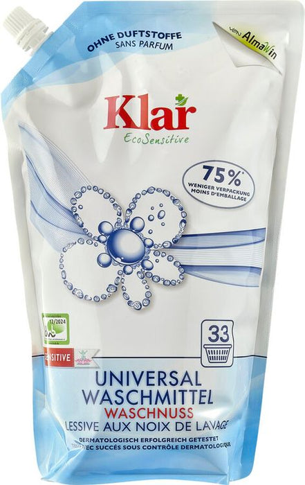 Klar EcoSensitive - Universal Waschmittel Waschnuss, 1,5l