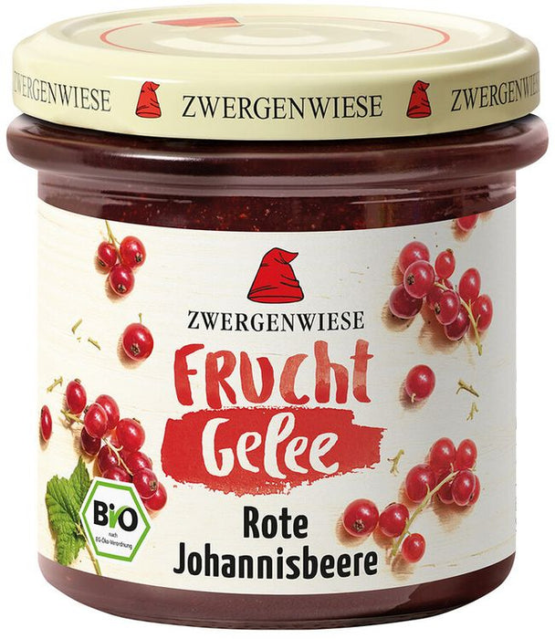 Zwergenwiese - FruchtGelee Rote Johannisbeere bio vegan 160g