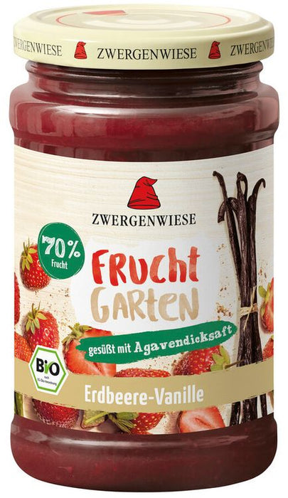 Zwergenwiese - FruchtGarten Erdbeere-Vanille bio, 225g