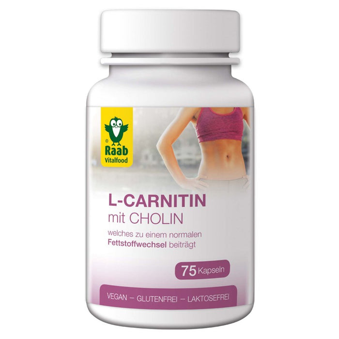 Raab Vitalfood - L-Carnitin mit Cholin 75 Kapseln à 650 mg