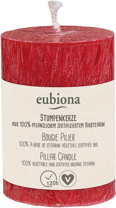 Eubiona - Stumpenkerze 56x80 dunkelrot, 1St