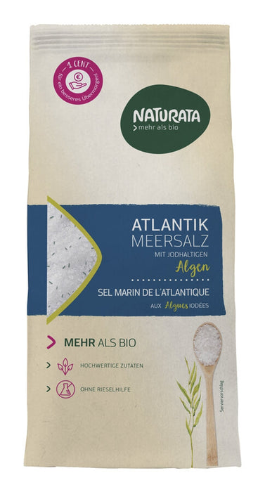 NATURATA Atlantik Meersalz, mit jodhaltigen Bio Algen 500g