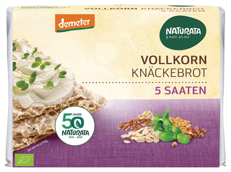 NATURATA - Vollkorn-Knäckebrot 5 Saaten, 250g
