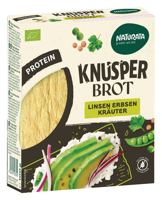 NATURATA - Knusperbrot Linsen Erbsen mit Kräutern, kbA, 100g