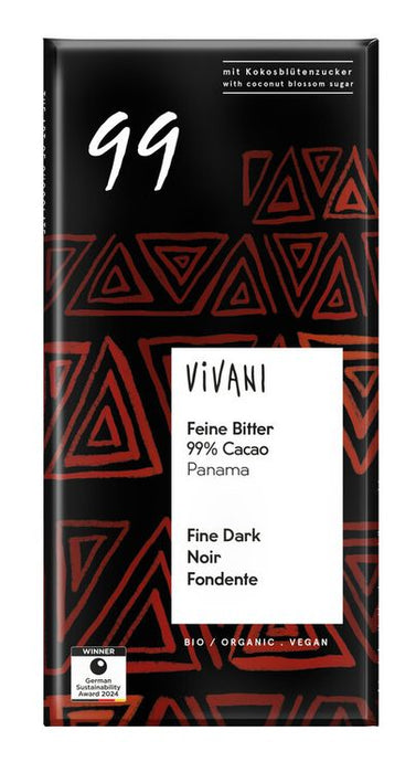 Vivani - Feine Bitter 99 % Cacao, 80g