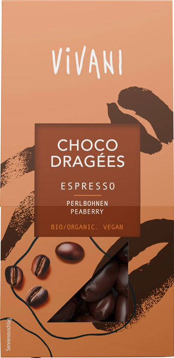 Vivani - Choco Dragées Espresso bio, 75g