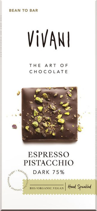 Vivani - Espresso Pistacchio Dark 75%, 80g