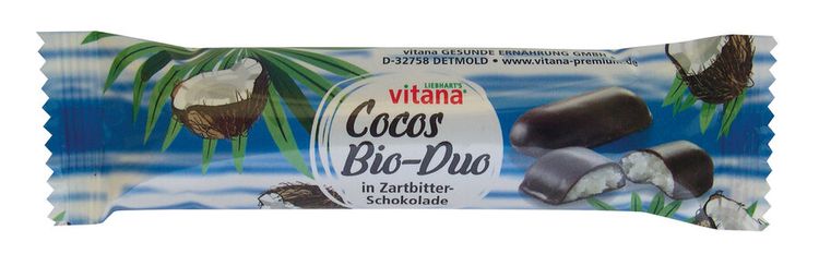 Vitana - Koskosriegel in Zartbitterschokolade, 40g