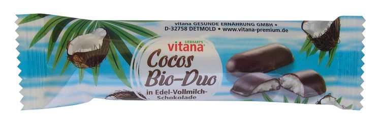 Vitana - Kokosriegel in Edel Vollmilch Schokolade, 40g