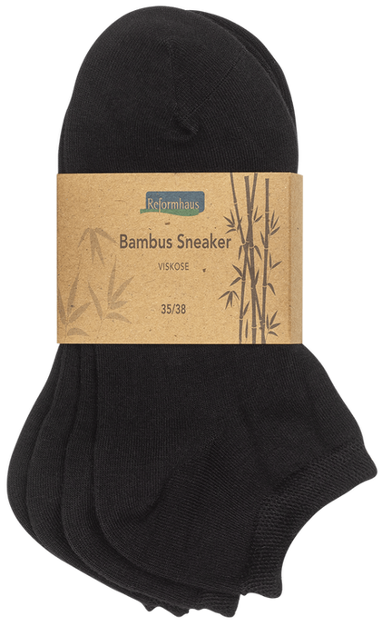 Reformhaus - Bambus Sneaker Socke, Gr. 35/38 Schwarz