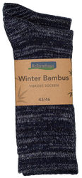 Reformhaus - Bambus Wintersocke, Gr. 43/46 dunkel blau