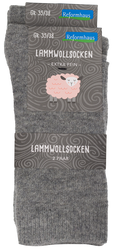 Reformhaus - Lammwollsocke, Gr. 35/38 grau