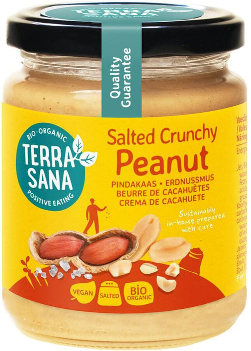 TerraSana - Erdnussmus Crunchy mit Meersalz bio, 250g