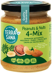 TerraSana - 4-Mix Mischmus mit Erdnüssen bio, 250g
